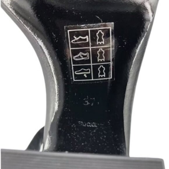 Alexander Wang Abby black leather block heel sandals size 6.5 - Picture 9 of 11